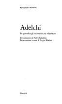 Cover of: Adelchi: in appendice gli "Appunti" per "Spartaco"