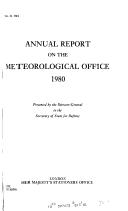 Cover of: Annual report on the Meteorological Office.