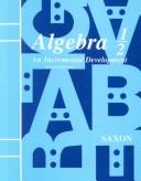 Cover of: Algebra 1/2: an incremental development