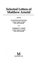 Selected letters of Matthew Arnold