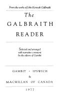 Cover of: The Galbraith reader by John Kenneth Galbraith
