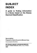 Subject index : a guide to finding information in a library based on the Dewey Decimal Classification