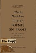 Cover of: Petits poèmes en prose by Charles Baudelaire