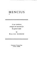 Cover of: Mencius: a new translation arranged and annotated for the general reader