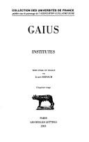 Cover of: Institutiones