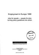 Cover of: Employment in Europe 1998 |