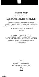 Cover of: Anfangsgründe aller mathematischen Wissenschaften