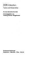 Cover of: DDR-Literatur: Texte und Materialien für den Deutschunterricht