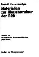 Cover of: Materialen zur Klassenstruktur der BRD.