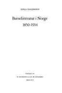 Cover of: Barnelitteratur i Norge 1850-1914.