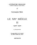Cover of: Le XXe siècle: [par P.O. Walzer et Germaine Brée].