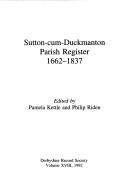 Cover of: Sutton-cum-Duckmanton Parish register 1662-1837