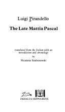 The late Mattia Pascal