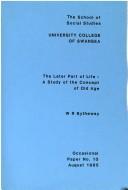 The later part of life : a study of the use of the concept of old age