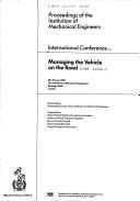 Managing the Vehicle on the Road : international conference