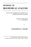 Cover of: Analysis of biogenic amines and their related enzymes.: Edited by David Glick.