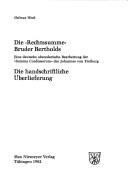 Die "Rechtssumme Bruder Bertholds" by Helmut Weck