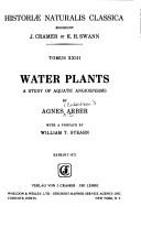 Cover of: Water plants: a study of aquatic angiosperms