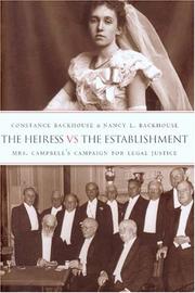 The heiress vs the establishment by Constance Backhouse