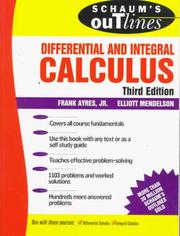 Cover of: Schaum's outline of theory and problems of differential and integral calculus