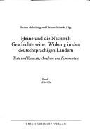 Cover of: Heine und die Nachwelt: Geschichte seiner Wirkung in den deutschsprachigen Ländern : Texte und Kontexte, Analysen und Kommentare
