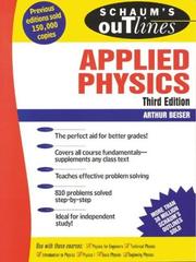 Cover of: Schaum's outline of theory and problems of applied physics