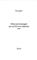 Cover of: Deux personnages sur un lit avec témoins by Alain Absire