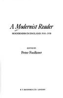 A Modernist reader : modernism in England 1910-1930