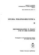 Cover of: Studia Polono-Helvetica.