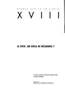Cover of: Le XVIII, un siècle de décadence?