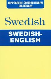 Cover of: Hippocrene Comprehensive Dictionary: Swedish-English (Hippocrene Comprehensive Dictionaries)