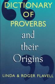 Cover of: Dictionary of proverbs and their origins