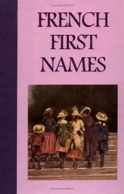 Cover of: French First Names