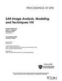 Cover of: SAR image analysis, modeling, and techniques VIII: 13-14 September, 2006, Stockholm, Sweden