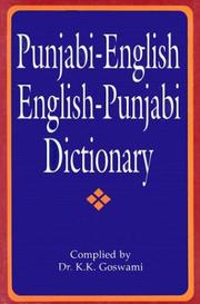 Cover of: Punjabi-English/English-Punjabi Dictionary