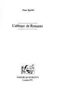 Cover of: Abbaye de Rossano: contribution a l'histoire de la Vatican