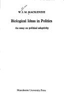 Biological ideas in politics : an essay on political adaptivity