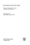 Cover of: Ernst Moritz Arndt (1769-1860): deutscher Nationalismus--Europa--transatlantische Perspektiven