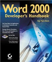 Word 2000 developer's handbook