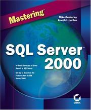 Cover of: Mastering SQLServer 2000