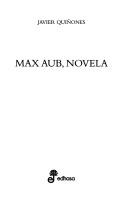 Cover of: Max Aub, novela
