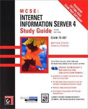 Cover of: MCSE: Internet Information Server 4 Study Guide Exam 70-087 (With CD-ROM)
