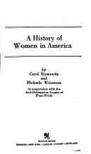 Cover of: A history of women in America