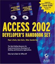 Cover of: Access 2002 Developer's Handbook Set