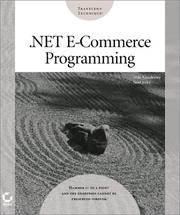 Cover of: .Net e-commerce programming by Mike Gunderloy