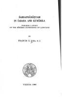 Cover of: Śabdaprāmāṇyam in Śabara and Kumārila: towards a study of the Mīmāṃsā experience of language