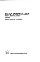 Cover of: Design and innovation: policy and management