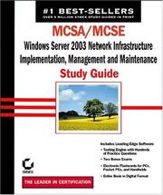 MCSA/MCSE: Windows Server 2003 network infrastructure implementation, management and maintenance : study guide