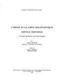 Cover of: Cyrène et la Libye hellénistique: Libykai historiai : de l'époque républicaine au principat d'Auguste