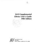 Cover of: SUGI supplemental library user's guide